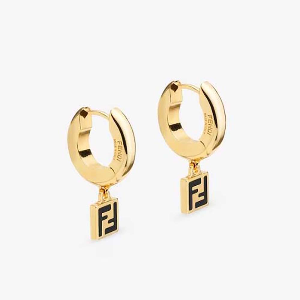 Fendi Women Forever Fendi Earrings Gold-colored-Black