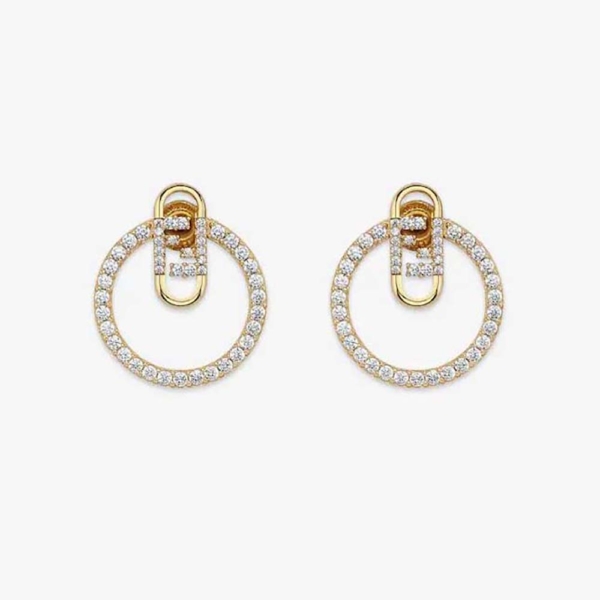 Fendi Women Hoop Earrings with Fendi O’Lock Motif (1)