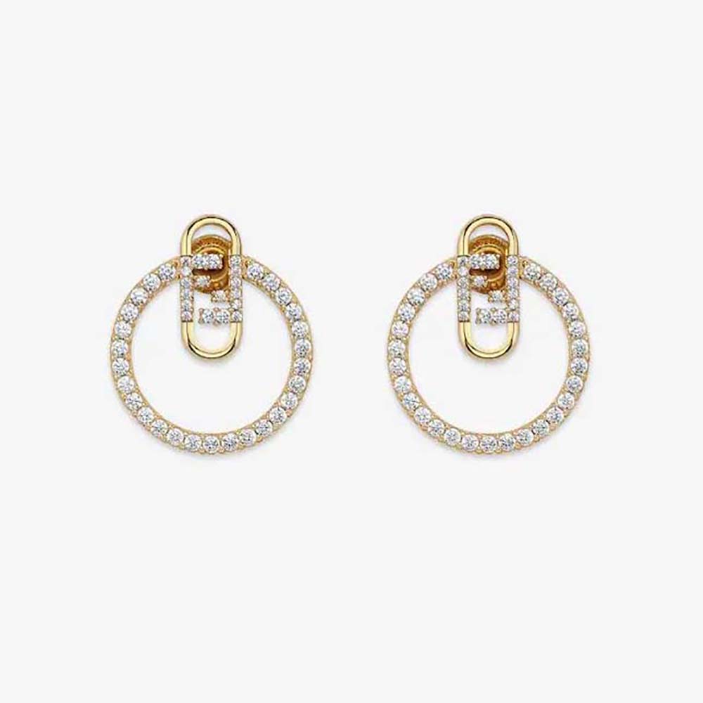 Fendi Women Hoop Earrings with Fendi O’Lock Motif (1)