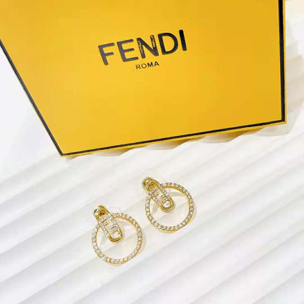Fendi Women Hoop Earrings with Fendi O’Lock Motif (2)