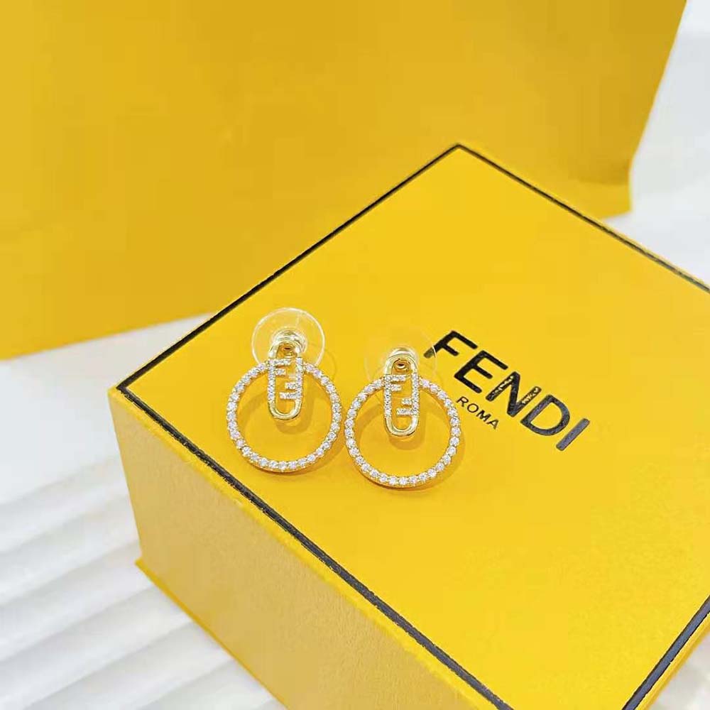Fendi Women Hoop Earrings with Fendi O’Lock Motif (3)