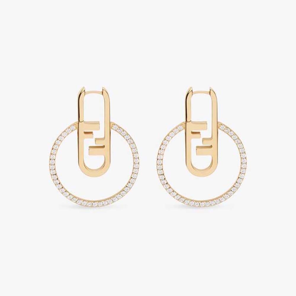 Fendi Women O’Lock Earrings Gold-coloured