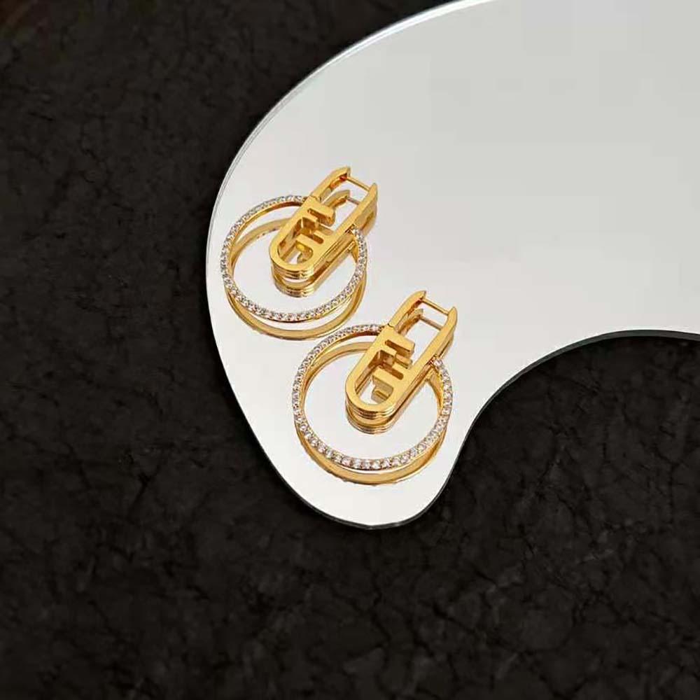 Fendi Women O’Lock Earrings Gold-coloured (6)