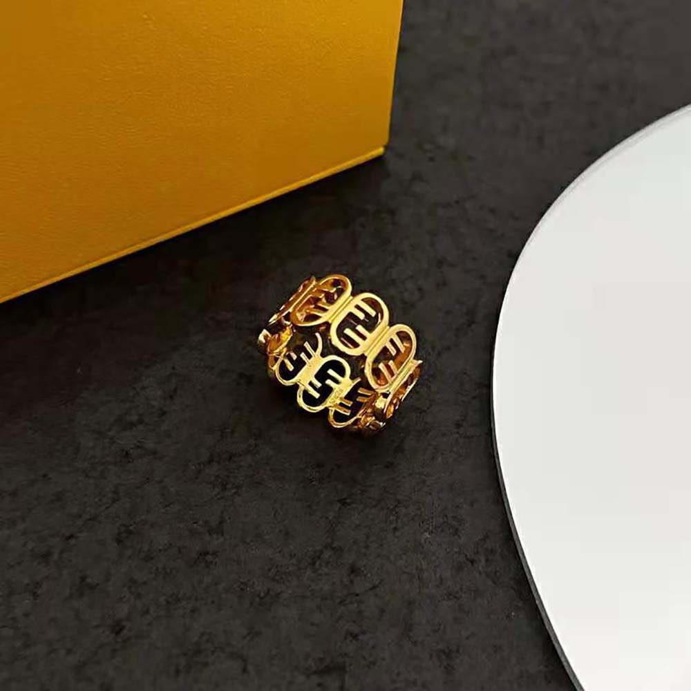 Fendi Women O’Lock Ring Gold-coloured (4)
