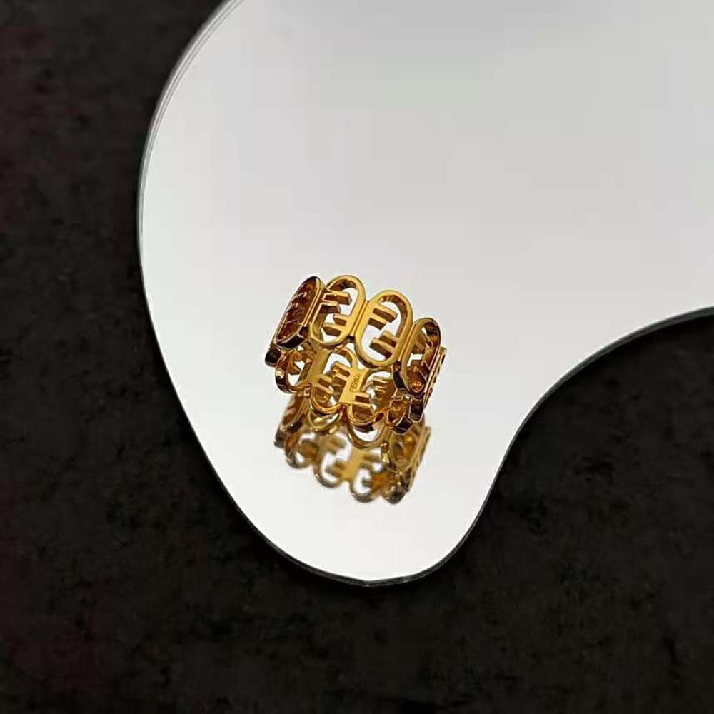 Fendi Women O’Lock Ring Gold-coloured (5)