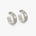 Fendi Women Small Hoop Earrings with F is Fendi Motif Silver-coloured