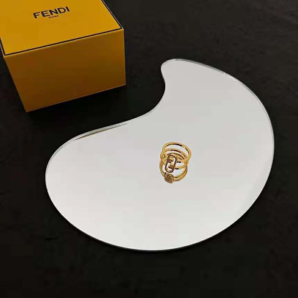 Fendi Women Wide-band Ring with Fendi O’Lock Motif (3)