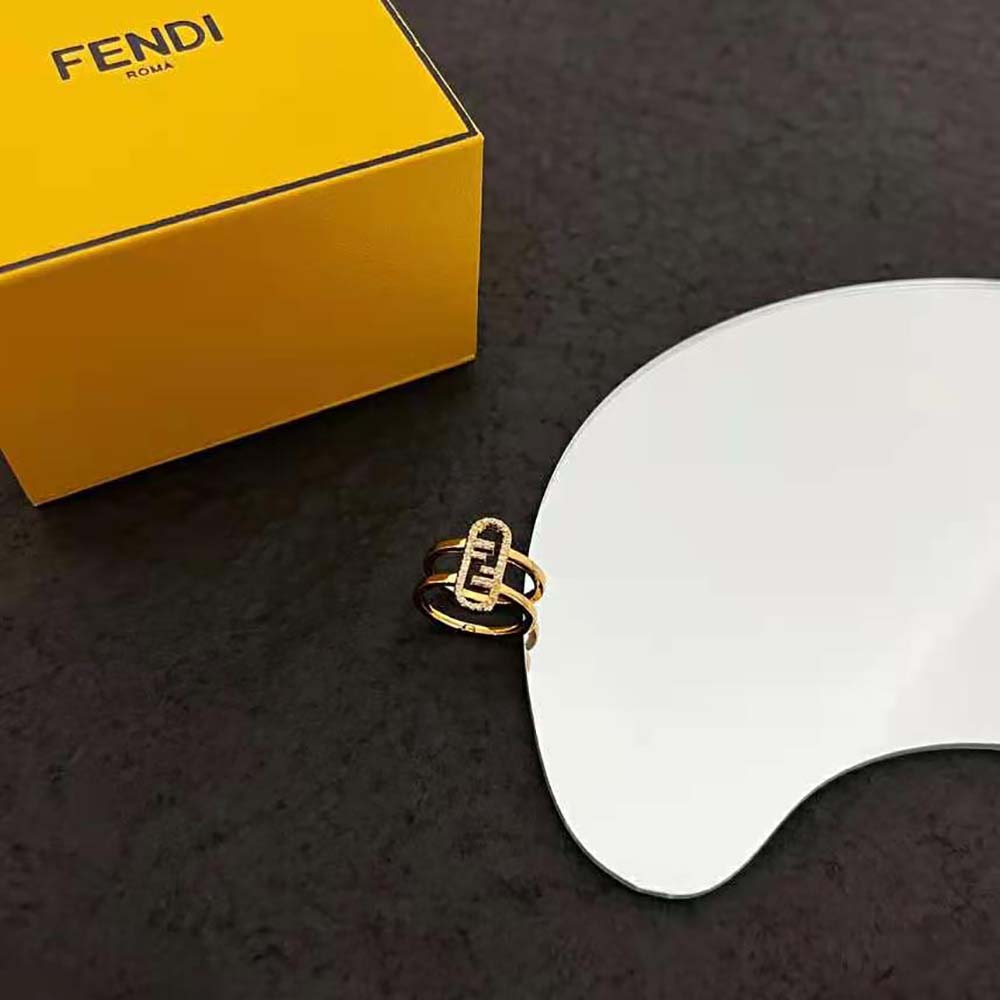 Fendi Women Wide-band Ring with Fendi O’Lock Motif (7)