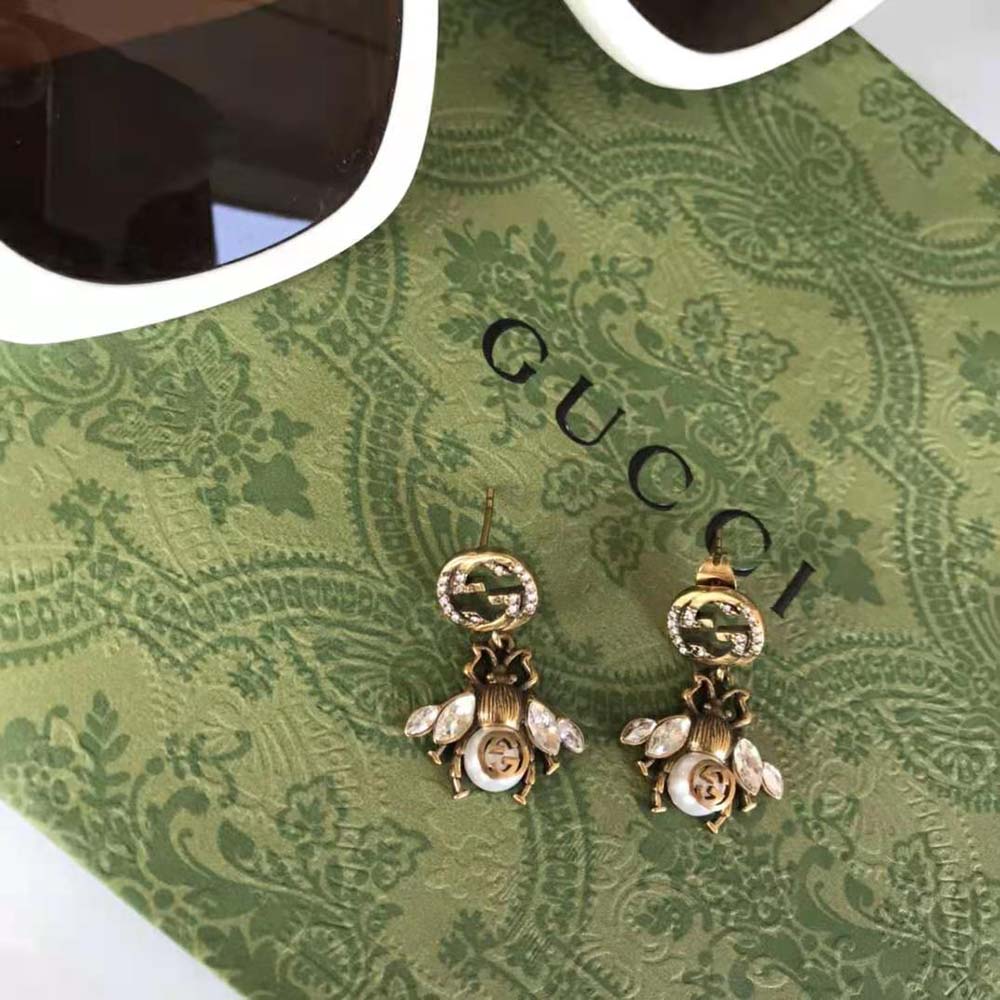Gucci Women Bee Earrings with Interlocking G (4)