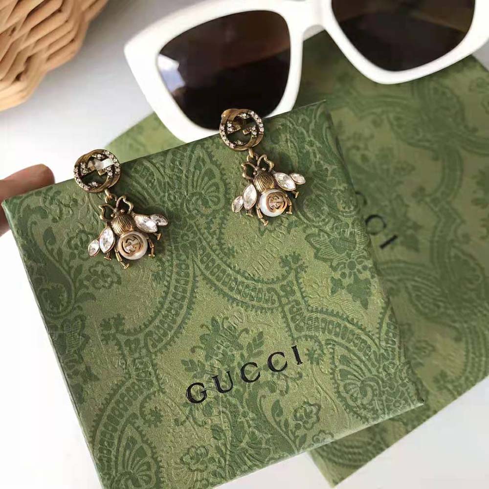 Gucci Women Bee Earrings with Interlocking G (6)
