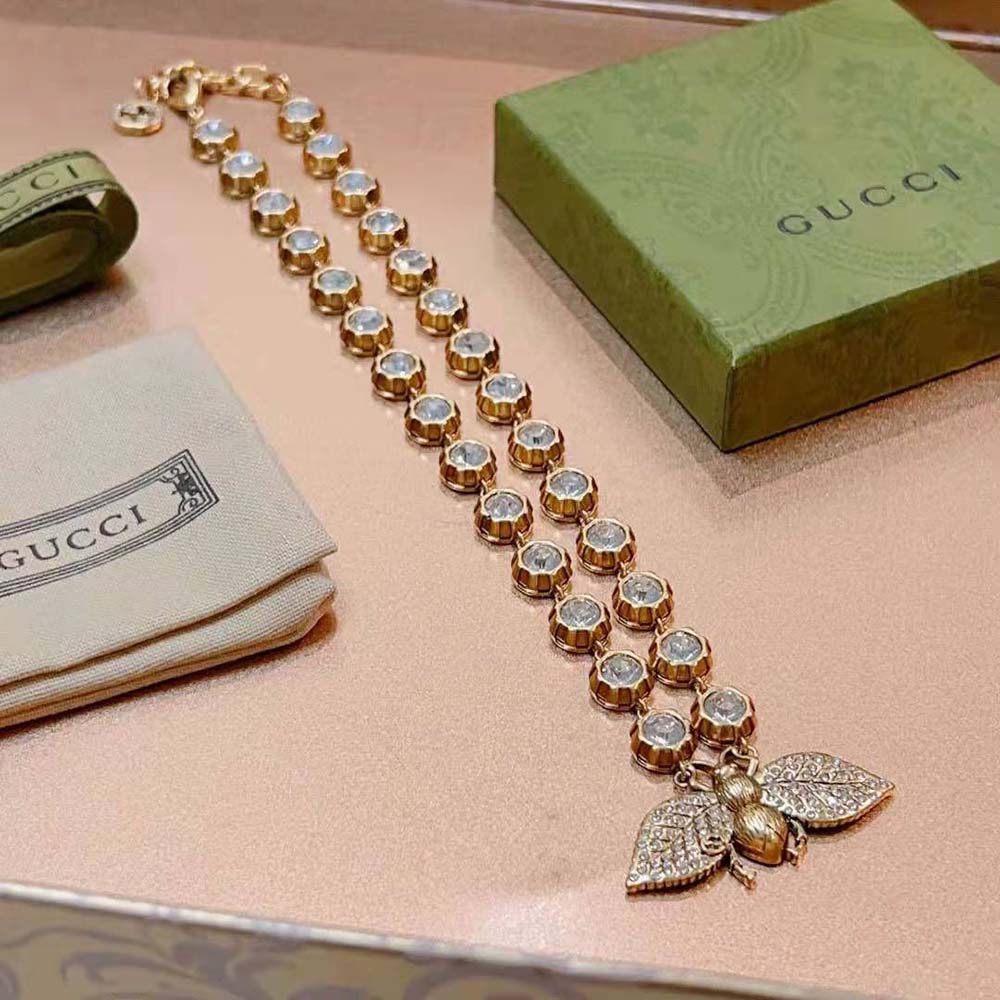 Gucci Women Bee Necklace with Crystals (3)