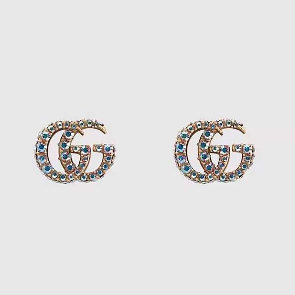 Gucci Women Crystal Double G Earrings (1)