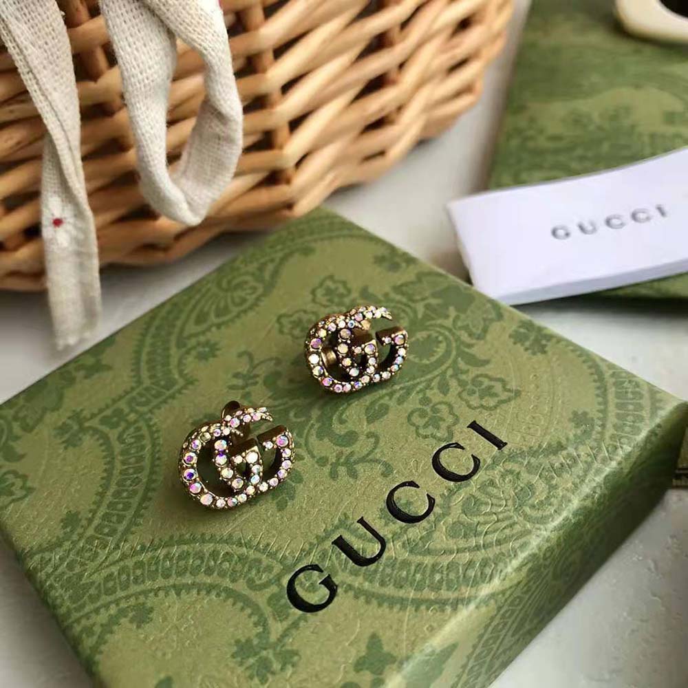 Gucci Women Crystal Double G Earrings (3)