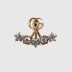 Gucci Women Crystal Double G Single Earring