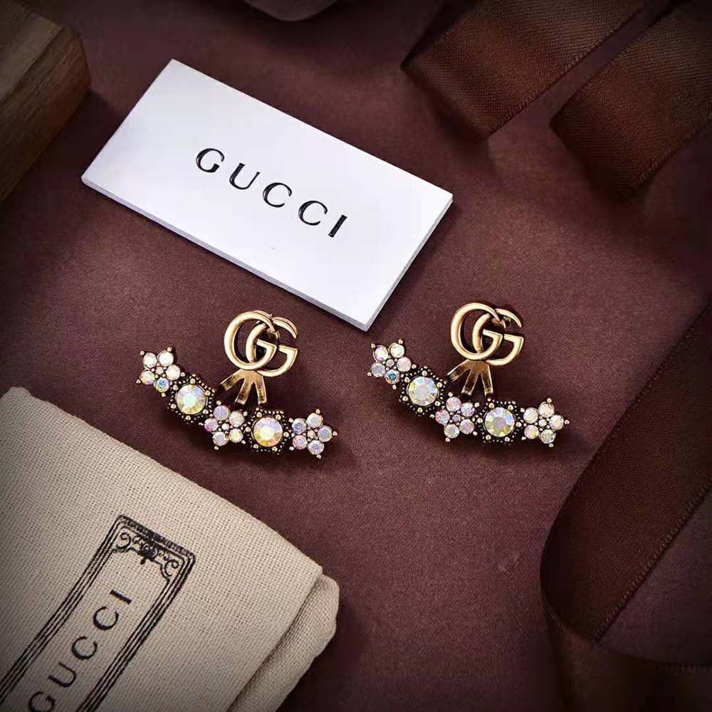 Gucci Women Crystal Double G Single Earring (2)