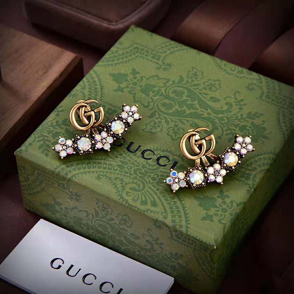 Gucci Women Crystal Double G Single Earring (3)