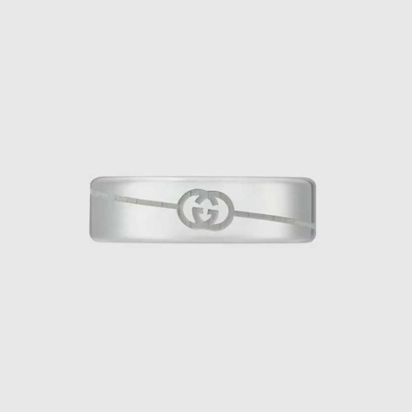 Gucci Women Diagonal Interlocking G Ring (1)