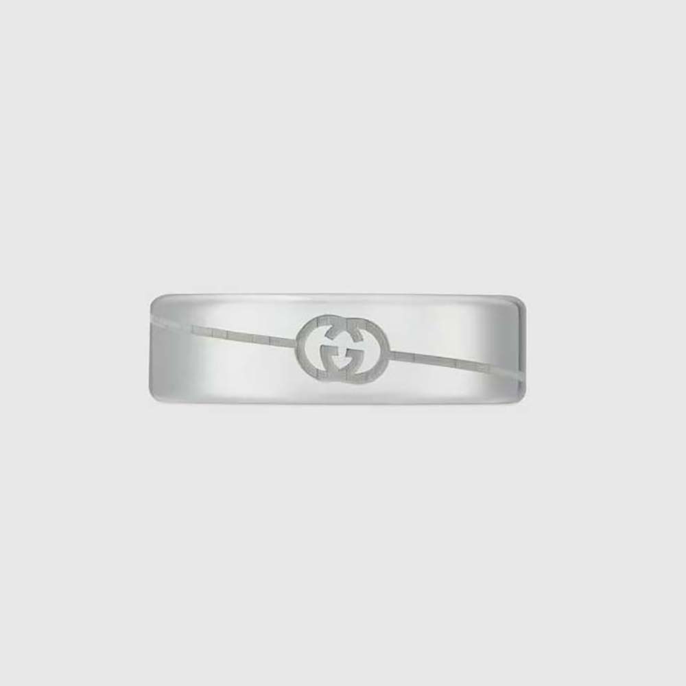 Gucci Women Diagonal Interlocking G Ring