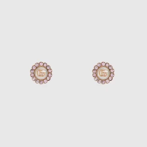 Gucci Women Double G Flower Stud Earrings (1)