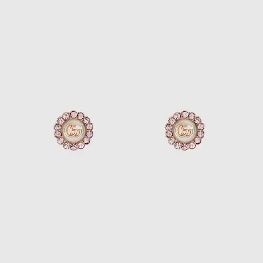 Gucci Women Double G Flower Stud Earrings (1)