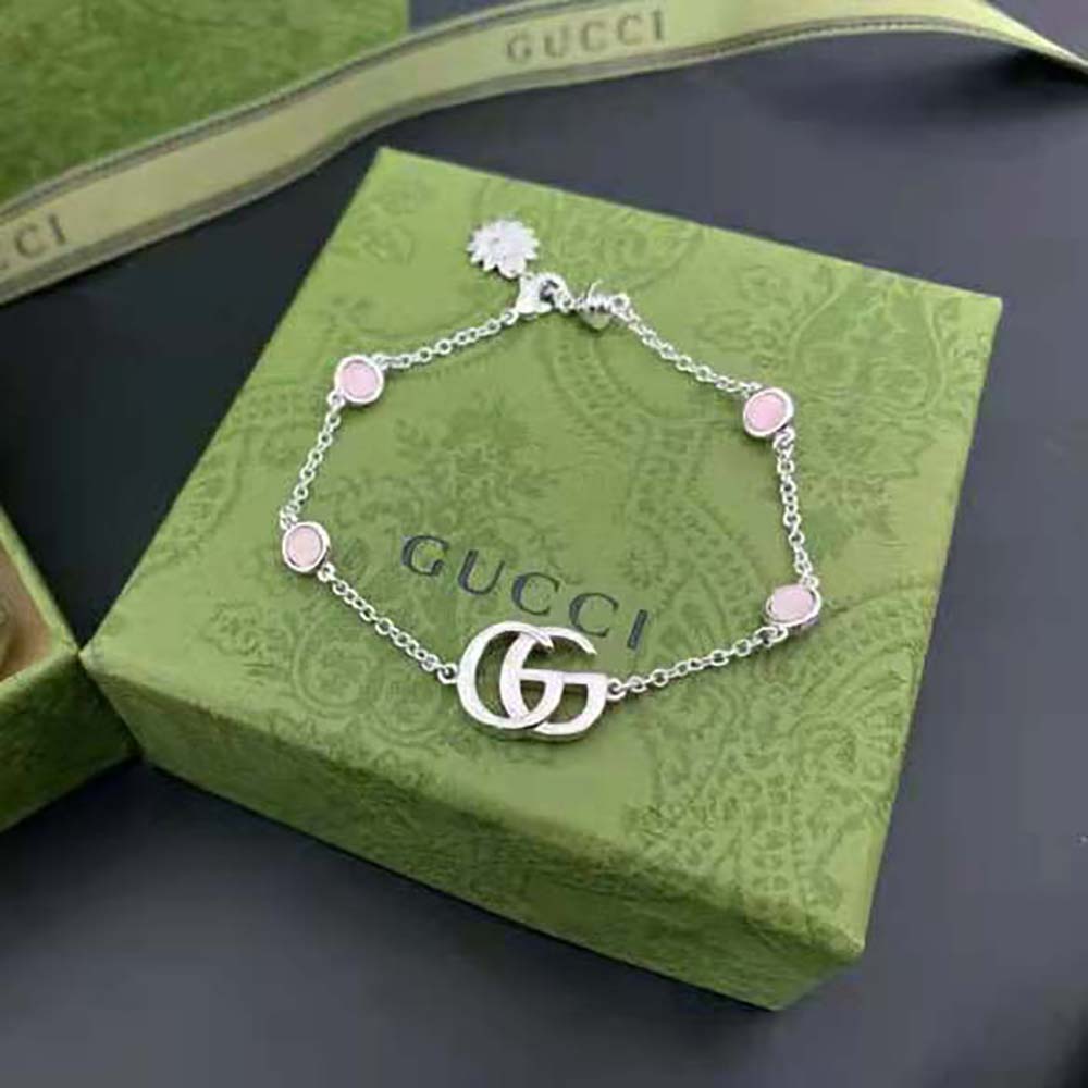 Gucci Women Double G Mother of Pearl Bracelet (2)