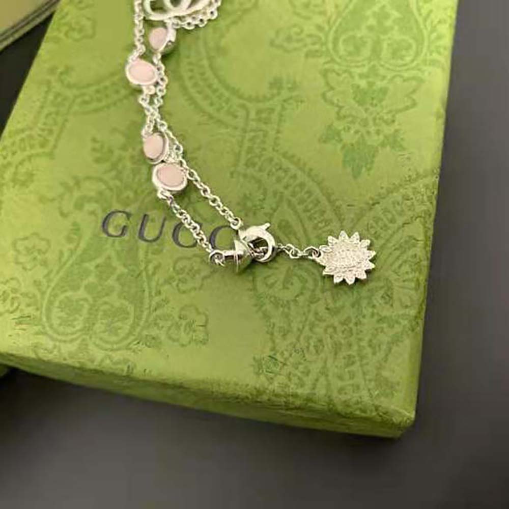 Gucci Women Double G Mother of Pearl Bracelet (4)
