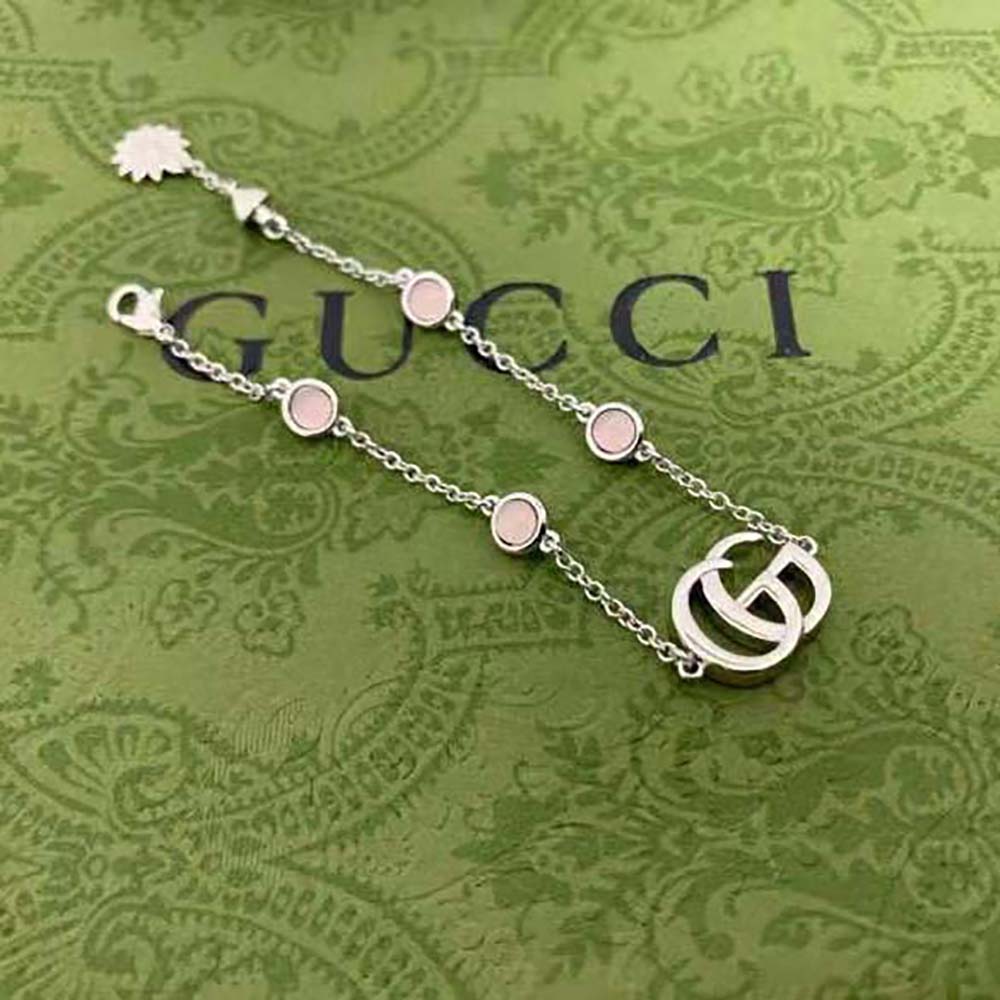 Gucci Women Double G Mother of Pearl Bracelet (6)