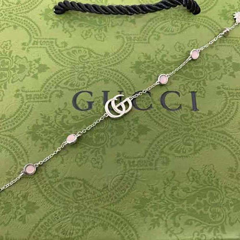 Gucci Women Double G Mother of Pearl Bracelet (7)