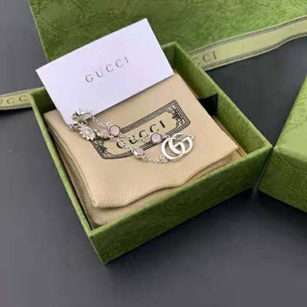 Gucci Women Double G Mother of Pearl Bracelet (8)