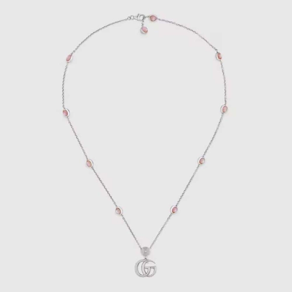 Gucci Women Double G Mother of Pearl Necklace (1)