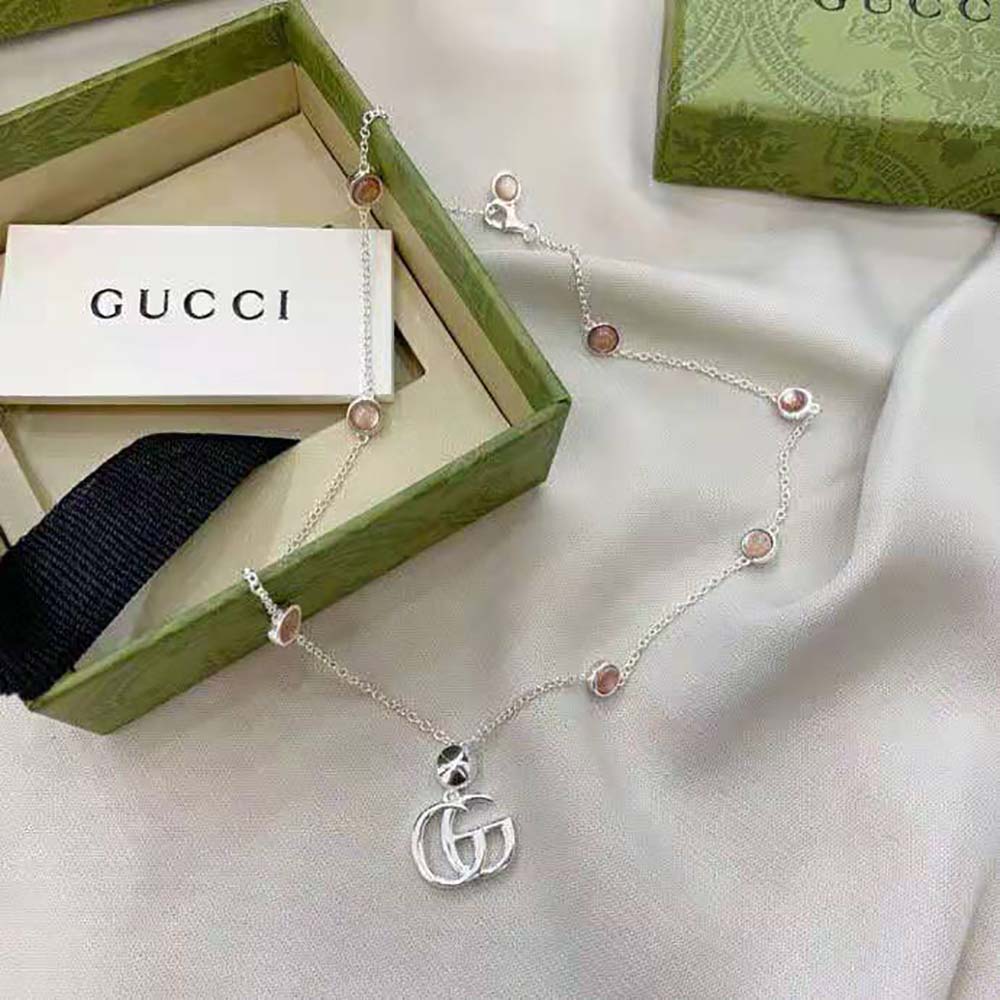 Gucci Women Double G Mother of Pearl Necklace (2)