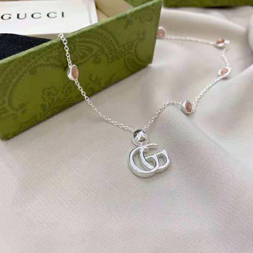 Gucci Women Double G Mother of Pearl Necklace (3)