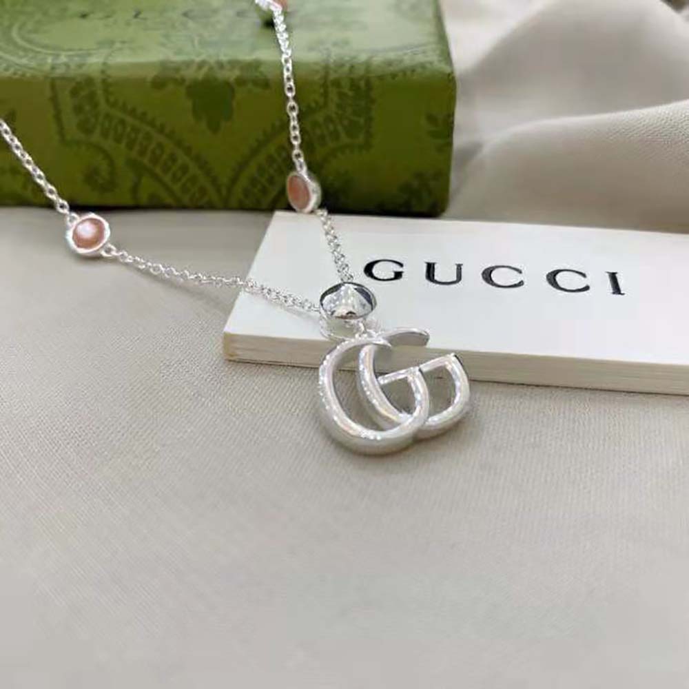 Gucci Women Double G Mother of Pearl Necklace (6)