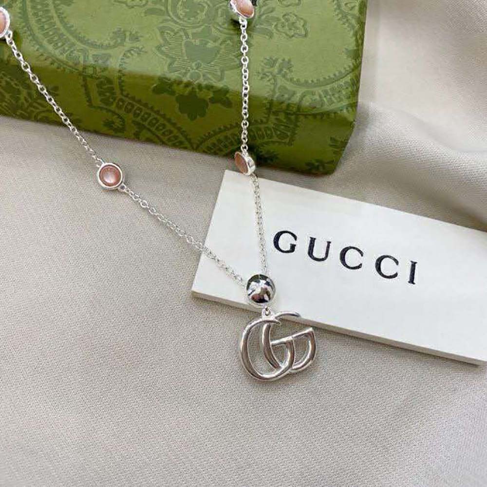 Gucci Women Double G Mother of Pearl Necklace (7)