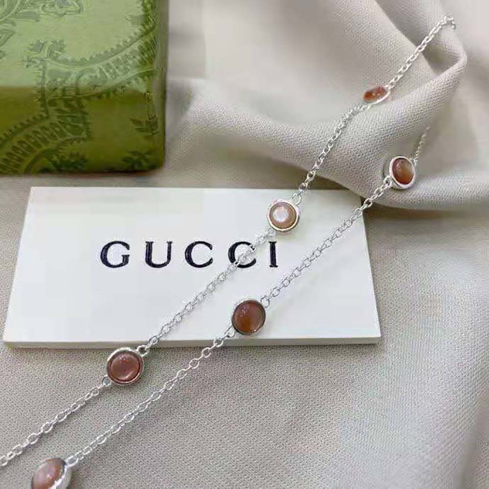 Gucci Women Double G Mother of Pearl Necklace (8)