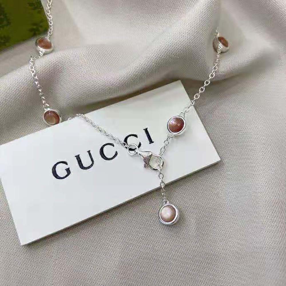 Gucci Women Double G Mother of Pearl Necklace (9)