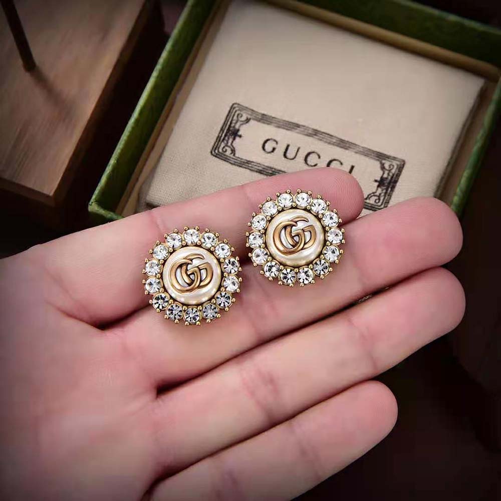 Gucci Women GG Marmont Flower Stud Earrings (3)