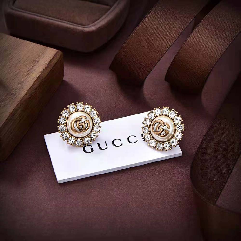 Gucci Women GG Marmont Flower Stud Earrings (5)