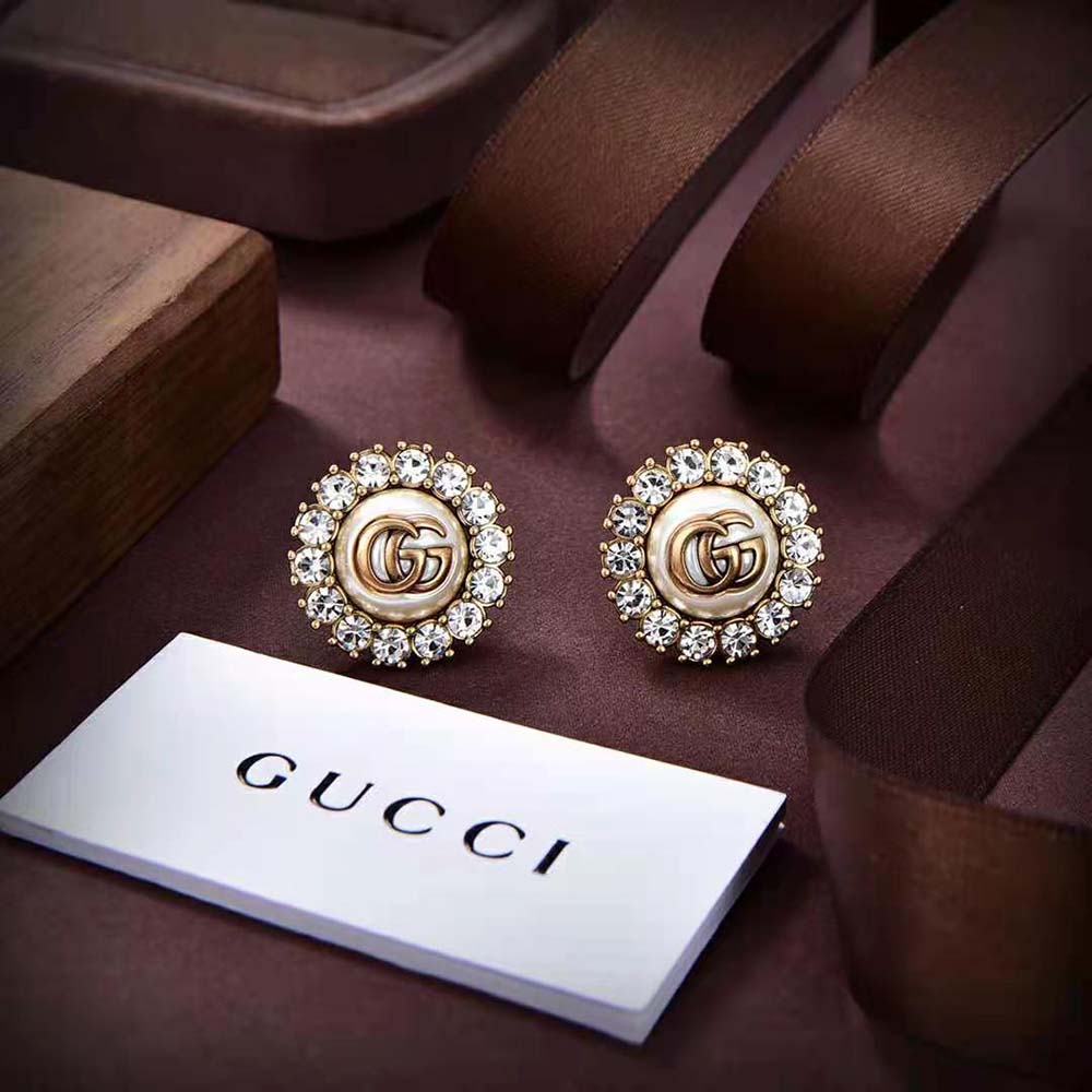 Gucci Women GG Marmont Flower Stud Earrings (6)