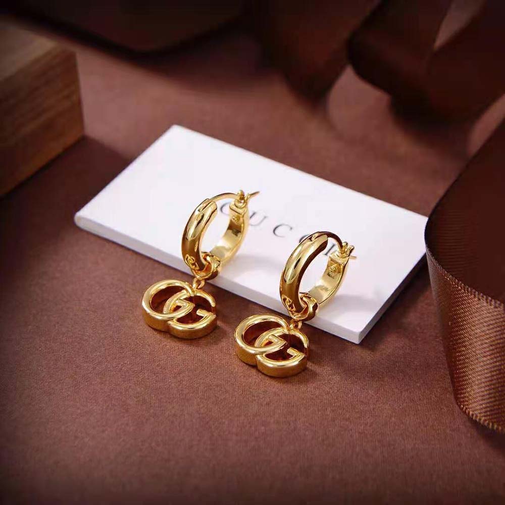 Gucci Women GG Running Yellow Gold Earrings (2)