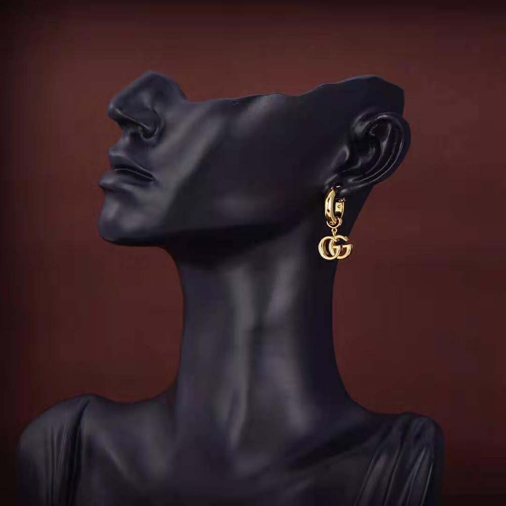 Gucci Women GG Running Yellow Gold Earrings (3)