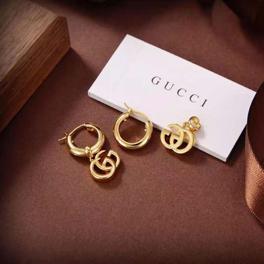 Gucci Women GG Running Yellow Gold Earrings (4)