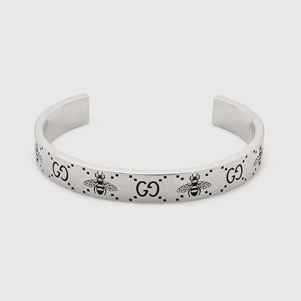 Gucci Women GG and Bee Engraved Cuff Bracelet (1)