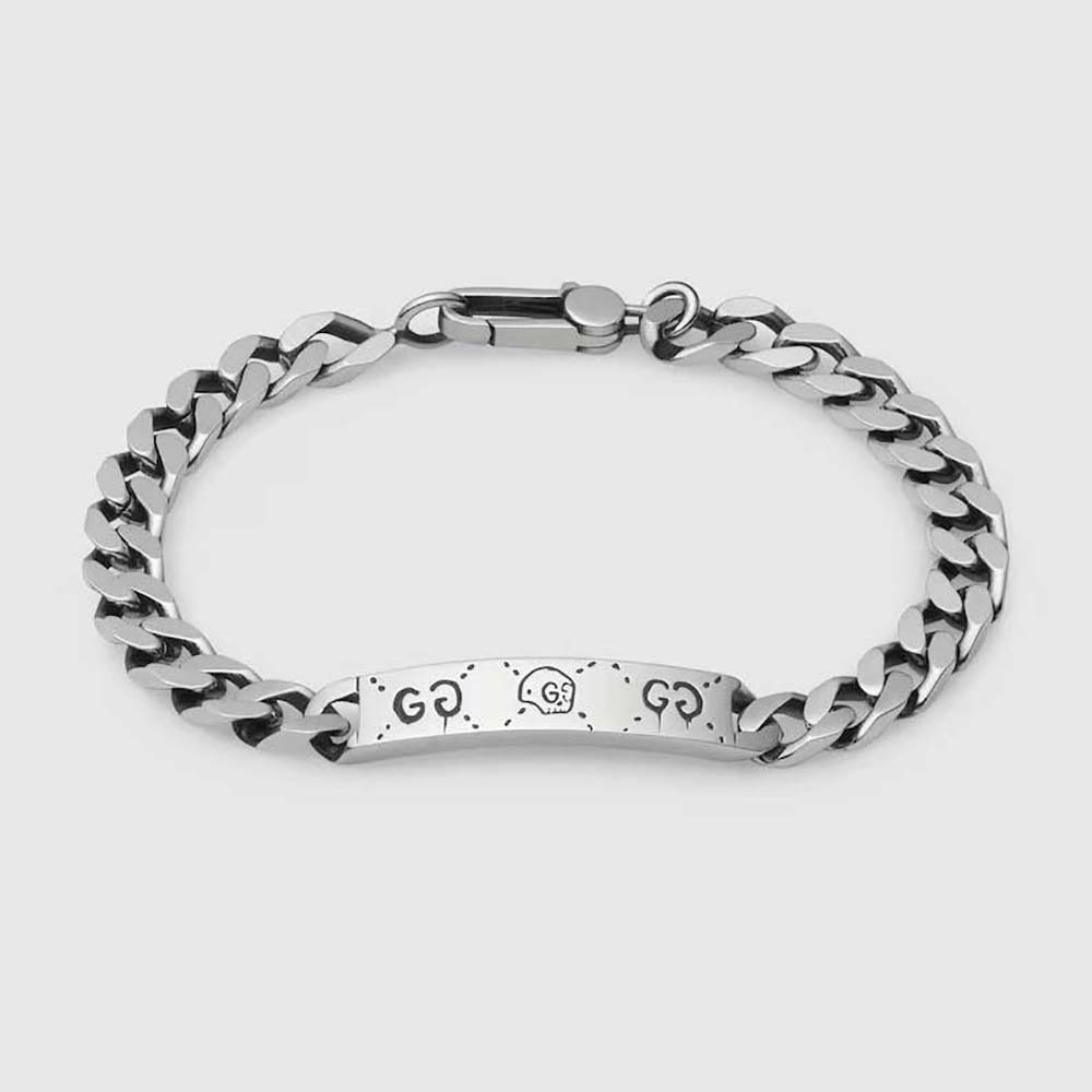 Gucci Women Guccighost Chain Bracelet in Silver