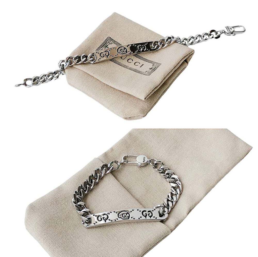 Gucci Women Guccighost Chain Bracelet in Silver (5)