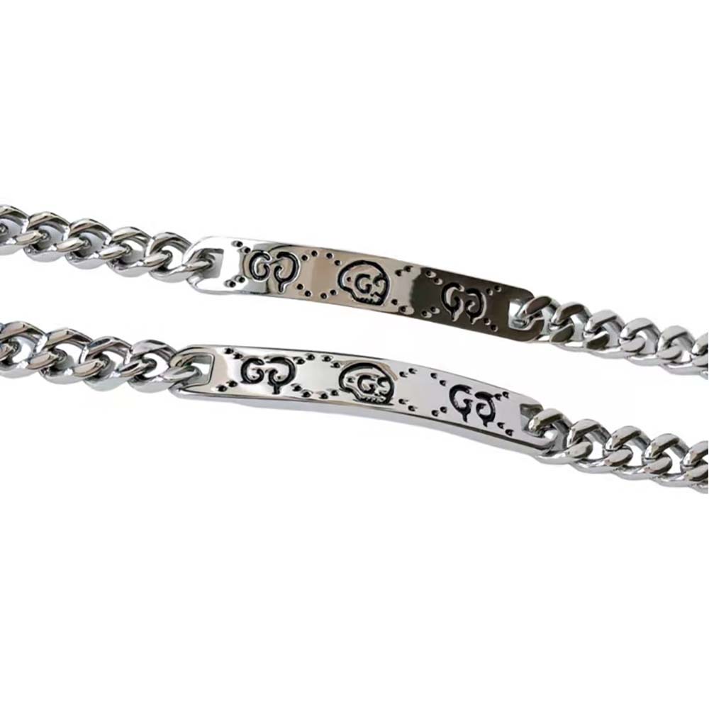 Gucci Women Guccighost Chain Bracelet in Silver (7)