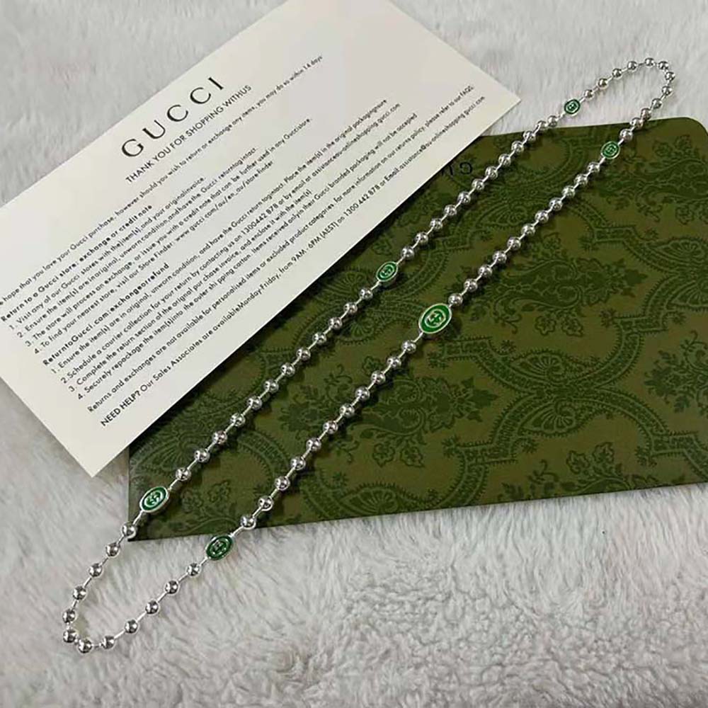 Gucci Women Interlocking G Boule Chain Necklace (3)