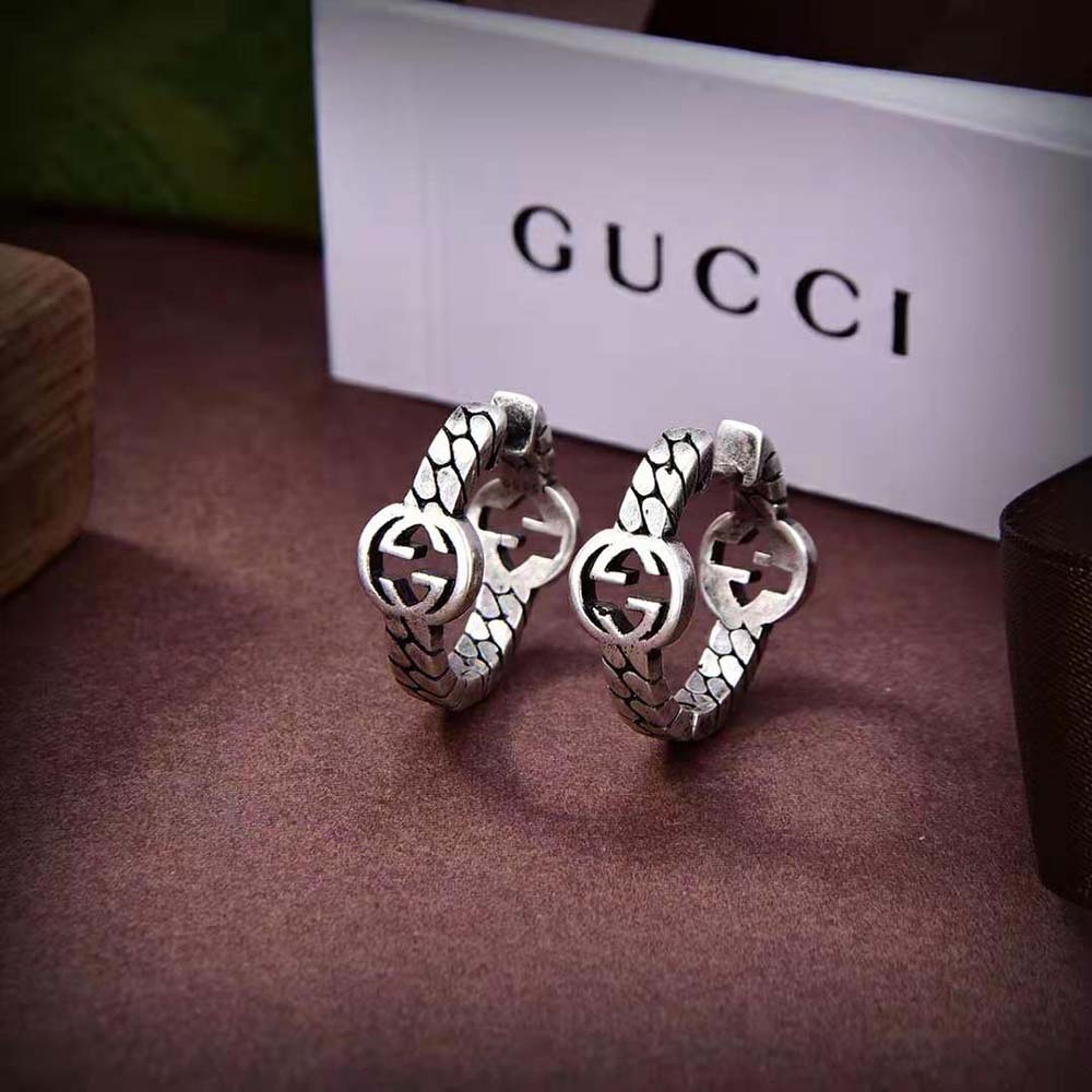 Gucci Women Interlocking G Hoop Earrings (2)