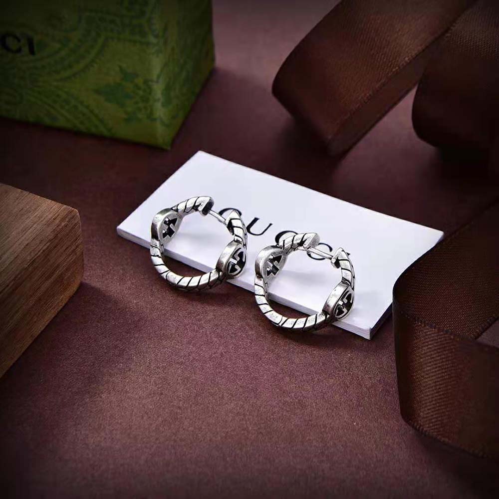 Gucci Women Interlocking G Hoop Earrings (3)