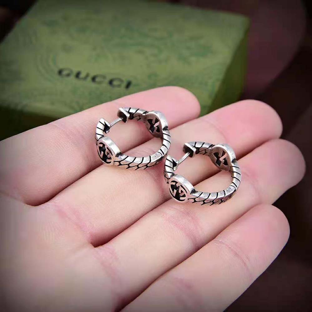 Gucci Women Interlocking G Hoop Earrings (4)